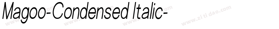 Magoo-Condensed Italic字体转换